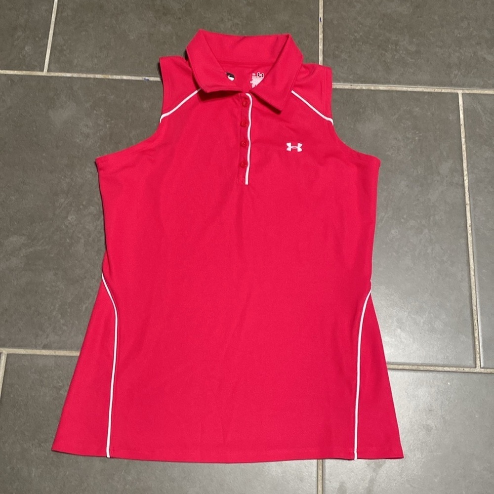 Under Armour golf shirt. Size Medium - Picture 3 of 4